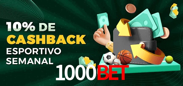 10% de bônus de cashback na 1000bet